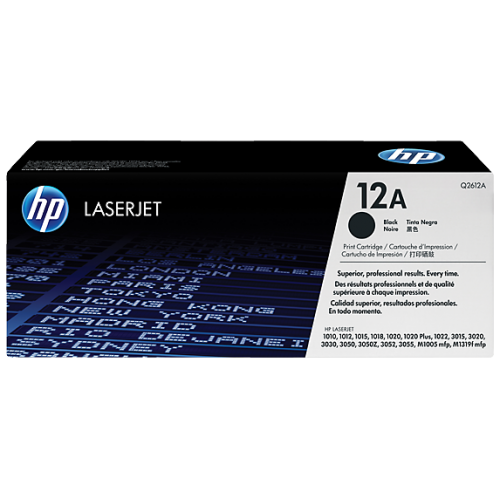 HP 12A Black Original Toner Cartridge (Q2612A)